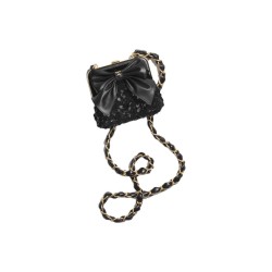 CHANEL Tweed Sequins Black