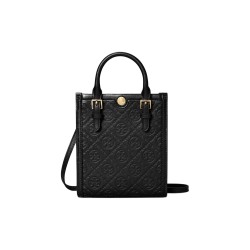 TORY BURCH Monogram Leather Black