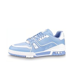 LOUIS VUITTON Lv Trainer Light Blue White