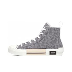 DIOR B23 High Top Ruthenium Colored Oblique Jacquard