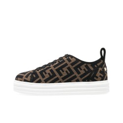 FENDI Tech Fabric Flatform Brown